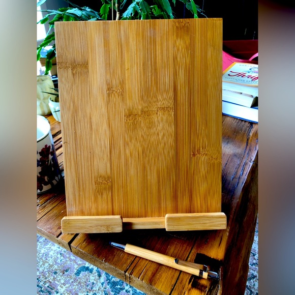 Bamboo Tablet or Recipe with Ballpoint Stylus - Picture 1 of 4